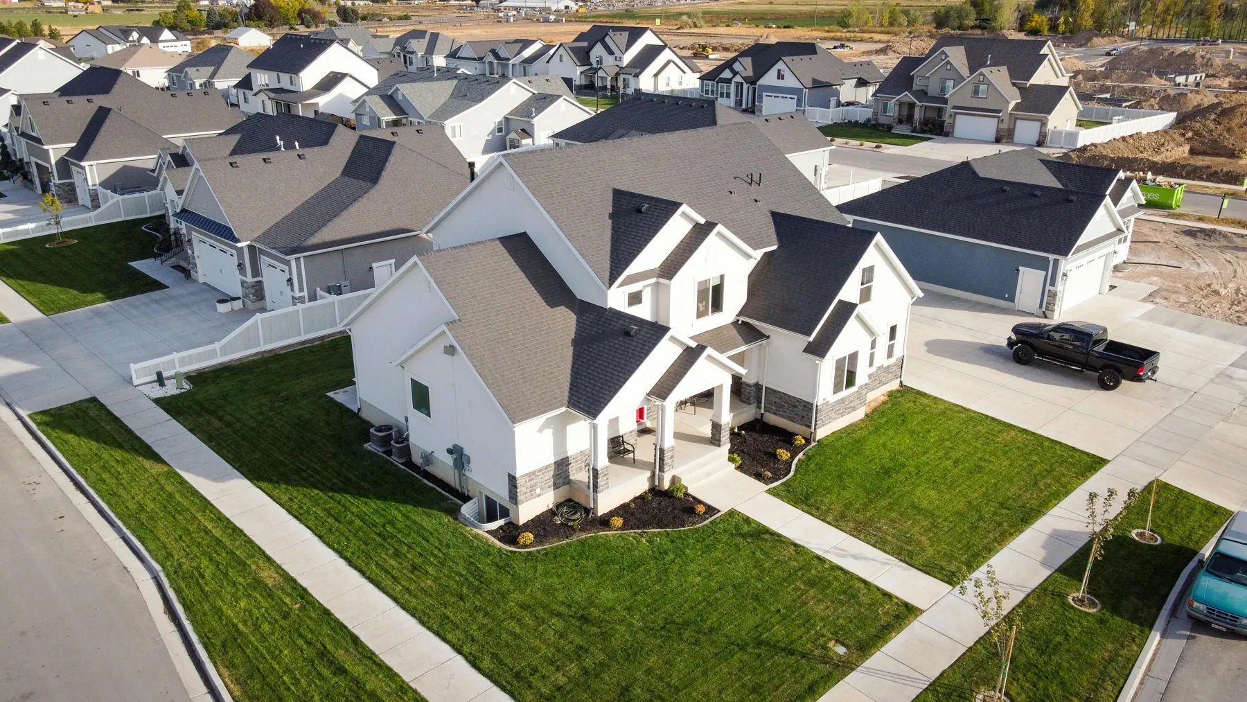 Illustrative Utah neighborhood aerial image